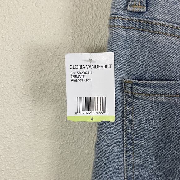 NWT Gloria Vanderbilt Amanda Capri Crop Jeans Womens Size 4 - Picture 6 of 8